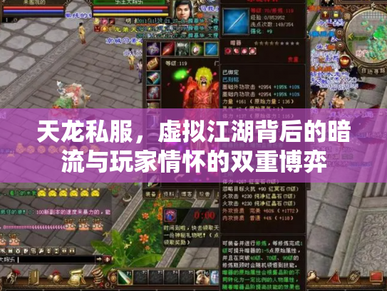 天龙私服，虚拟江湖背后的暗流与玩家情怀的双重博弈