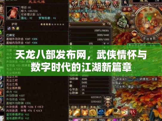 天龙八部发布网，武侠情怀与数字时代的江湖新篇章