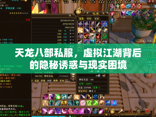 天龙八部私服，虚拟江湖背后的隐秘诱惑与现实困境