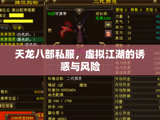 天龙八部私服，虚拟江湖的诱惑与风险