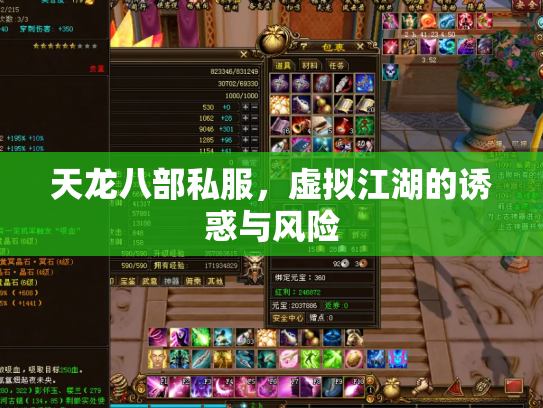天龙八部私服，虚拟江湖的诱惑与风险