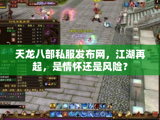 天龙八部私服发布网，江湖再起，是情怀还是风险？