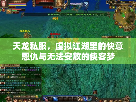 天龙私服，虚拟江湖里的快意恩仇与无法安放的侠客梦