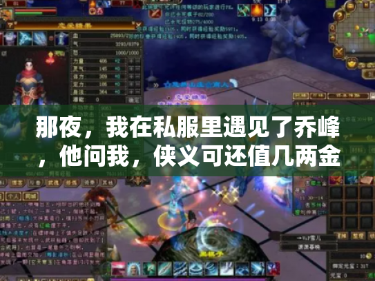那夜，我在私服里遇见了乔峰，他问我，侠义可还值几两金？