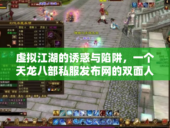 虚拟江湖的诱惑与陷阱，一个天龙八部私服发布网的双面人生