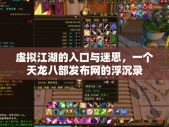 虚拟江湖的入口与迷思，一个天龙八部发布网的浮沉录