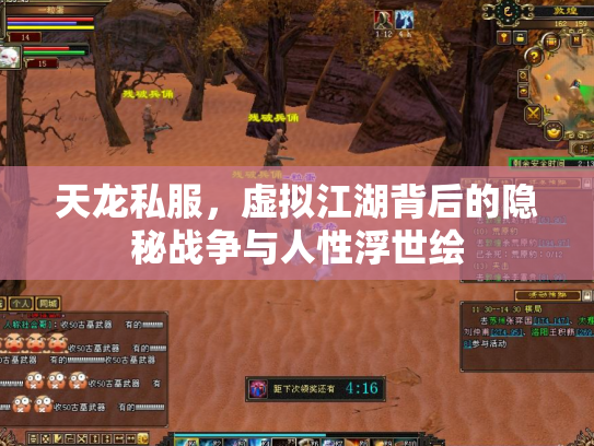 天龙私服，虚拟江湖背后的隐秘战争与人性浮世绘