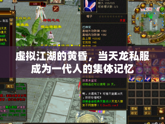 虚拟江湖的黄昏，当天龙私服成为一代人的集体记忆