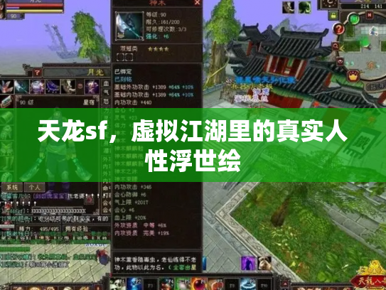 天龙sf，虚拟江湖里的真实人性浮世绘