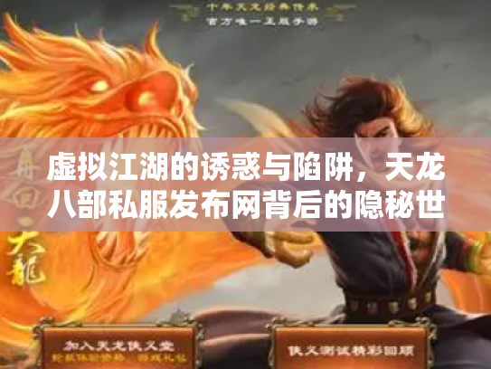 虚拟江湖的诱惑与陷阱，天龙八部私服发布网背后的隐秘世界