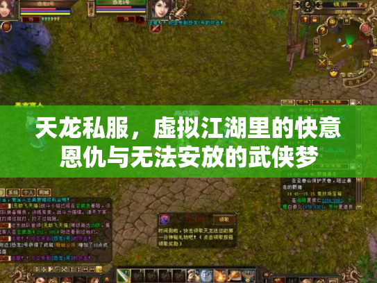 天龙私服，虚拟江湖里的快意恩仇与无法安放的武侠梦