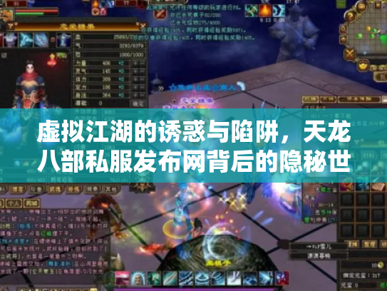 虚拟江湖的诱惑与陷阱，天龙八部私服发布网背后的隐秘世界