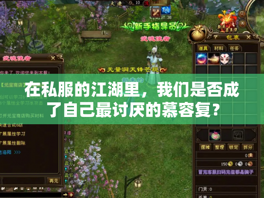 在私服的江湖里，我们是否成了自己最讨厌的慕容复？
