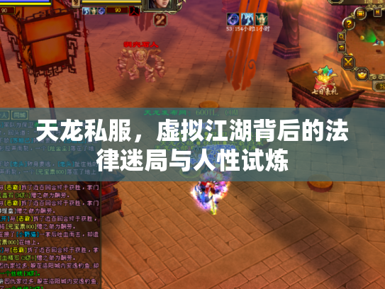 天龙私服，虚拟江湖背后的法律迷局与人性试炼