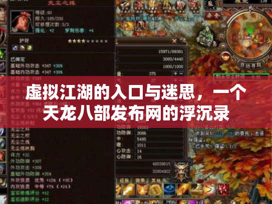 虚拟江湖的入口与迷思，一个天龙八部发布网的浮沉录