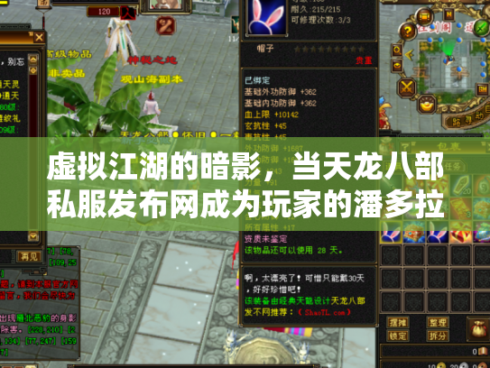 虚拟江湖的暗影，当天龙八部私服发布网成为玩家的潘多拉魔盒