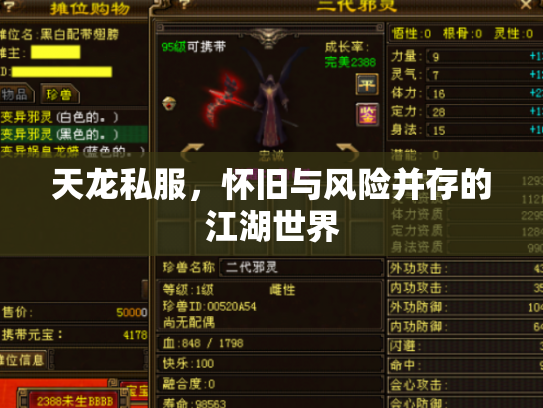 天龙私服，怀旧与风险并存的江湖世界