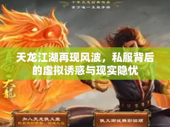 天龙江湖再现风波，私服背后的虚拟诱惑与现实隐忧