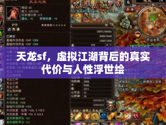 天龙sf，虚拟江湖背后的真实代价与人性浮世绘