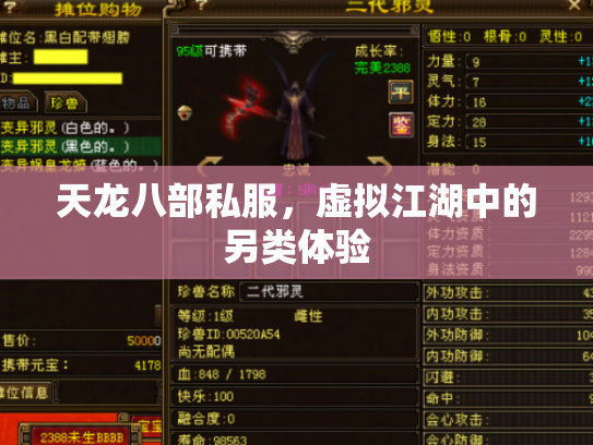 天龙八部私服，虚拟江湖中的另类体验