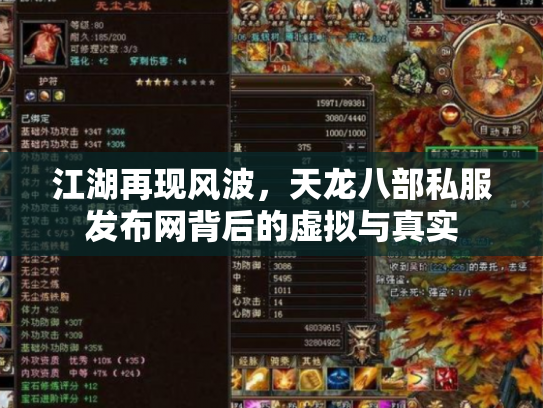 江湖再现风波，天龙八部私服发布网背后的虚拟与真实