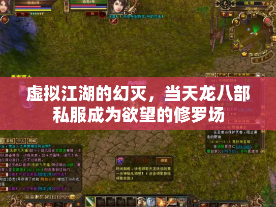 虚拟江湖的幻灭，当天龙八部私服成为欲望的修罗场