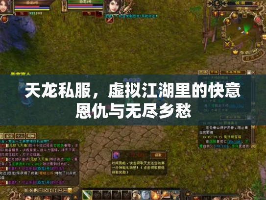 天龙私服，虚拟江湖里的快意恩仇与无尽乡愁
