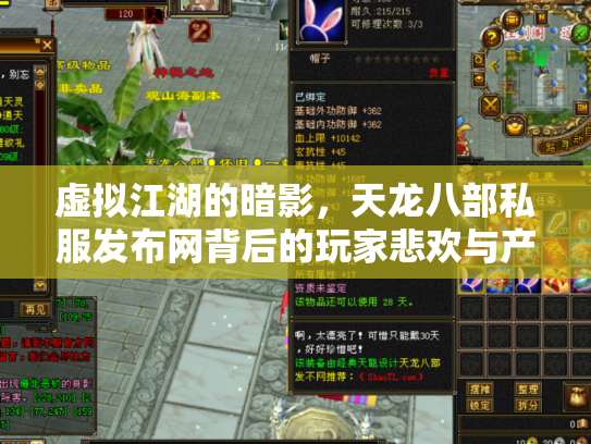虚拟江湖的暗影，天龙八部私服发布网背后的玩家悲欢与产业困局