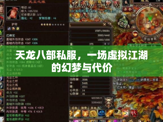 天龙八部私服，一场虚拟江湖的幻梦与代价