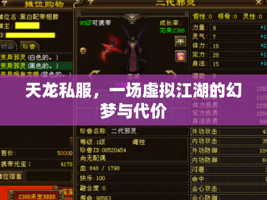 天龙私服，一场虚拟江湖的幻梦与代价