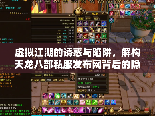 虚拟江湖的诱惑与陷阱，解构天龙八部私服发布网背后的隐忧
