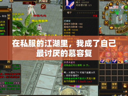 在私服的江湖里，我成了自己最讨厌的慕容复