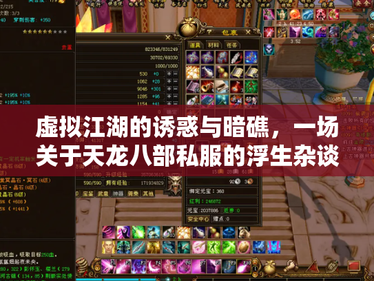 虚拟江湖的诱惑与暗礁，一场关于天龙八部私服的浮生杂谈