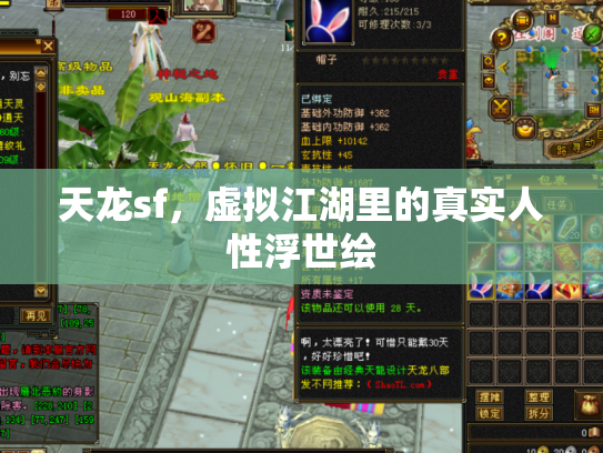 天龙sf，虚拟江湖里的真实人性浮世绘