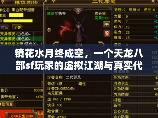 镜花水月终成空，一个天龙八部sf玩家的虚拟江湖与真实代价