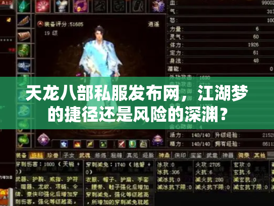 天龙八部私服发布网，江湖梦的捷径还是风险的深渊？