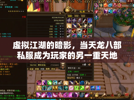 虚拟江湖的暗影，当天龙八部私服成为玩家的另一重天地