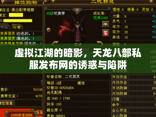 虚拟江湖的暗影，天龙八部私服发布网的诱惑与陷阱