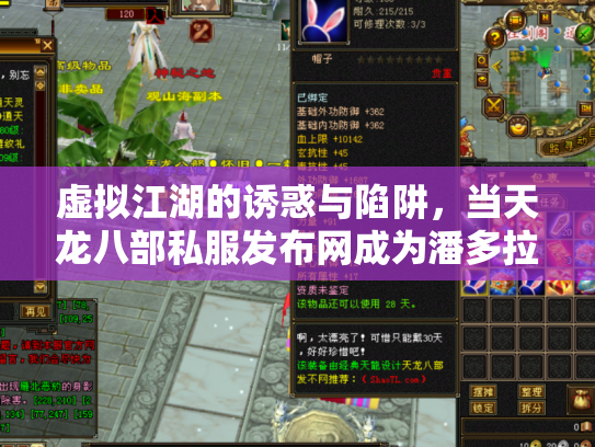 虚拟江湖的诱惑与陷阱，当天龙八部私服发布网成为潘多拉魔盒