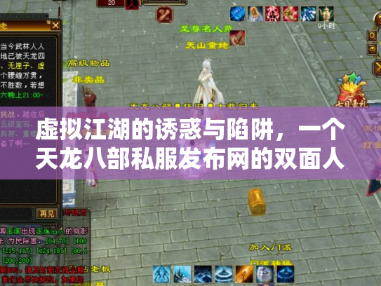 虚拟江湖的诱惑与陷阱，一个天龙八部私服发布网的双面人生