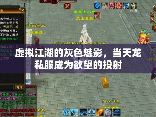 虚拟江湖的灰色魅影，当天龙私服成为欲望的投射