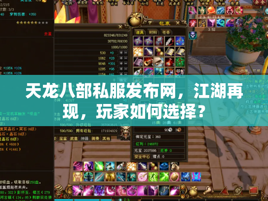 天龙八部私服发布网，江湖再现，玩家如何选择？