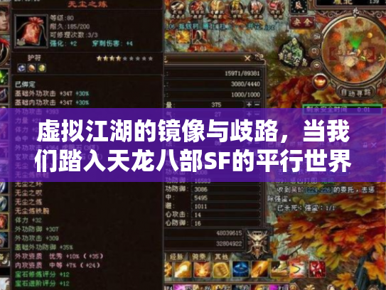虚拟江湖的镜像与歧路，当我们踏入天龙八部SF的平行世界
