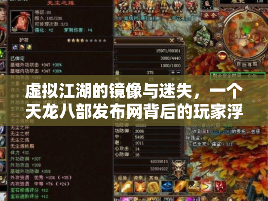 虚拟江湖的镜像与迷失，一个天龙八部发布网背后的玩家浮世绘