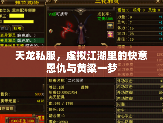 天龙私服，虚拟江湖里的快意恩仇与黄粱一梦