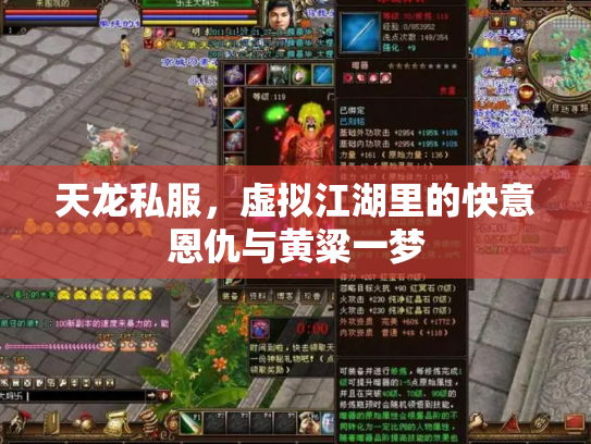 天龙私服，虚拟江湖里的快意恩仇与黄粱一梦