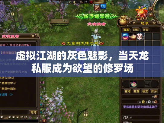 虚拟江湖的灰色魅影，当天龙私服成为欲望的修罗场