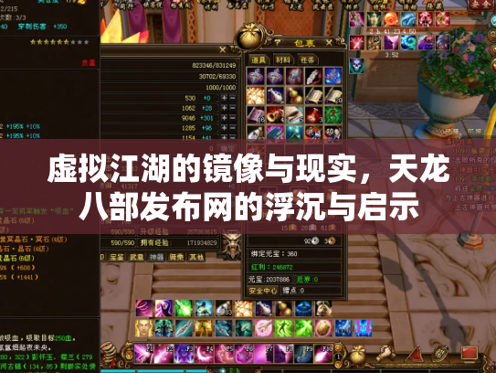 虚拟江湖的镜像与现实，天龙八部发布网的浮沉与启示