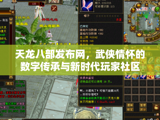 天龙八部发布网，武侠情怀的数字传承与新时代玩家社区