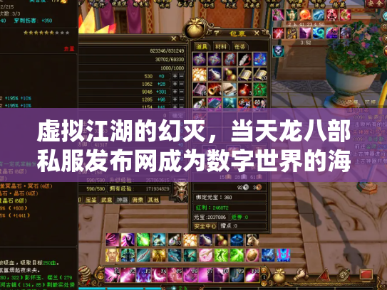 虚拟江湖的幻灭，当天龙八部私服发布网成为数字世界的海市蜃楼